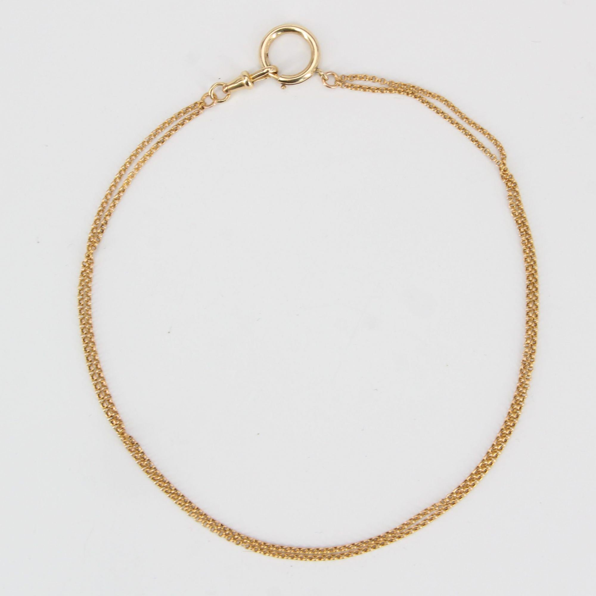 Napoleon III French 19th Century 18 Karat Yellow Gold Choker Necklace For Sale