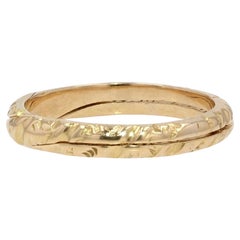 French 19th Century 18 Karat Yellow Gold Double Ring Wedding Band
