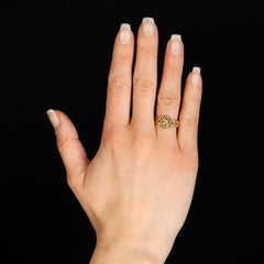 French 19th Century 18 Karat Yellow Gold Fleur De Lis Ring