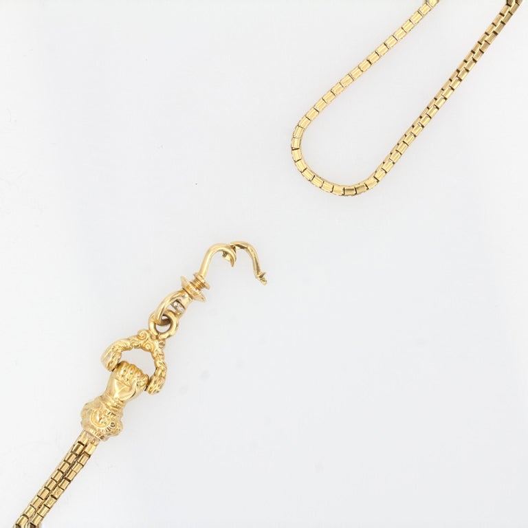 French, 19th Century, 18 Karat Yellow Gold Long Necklace 6