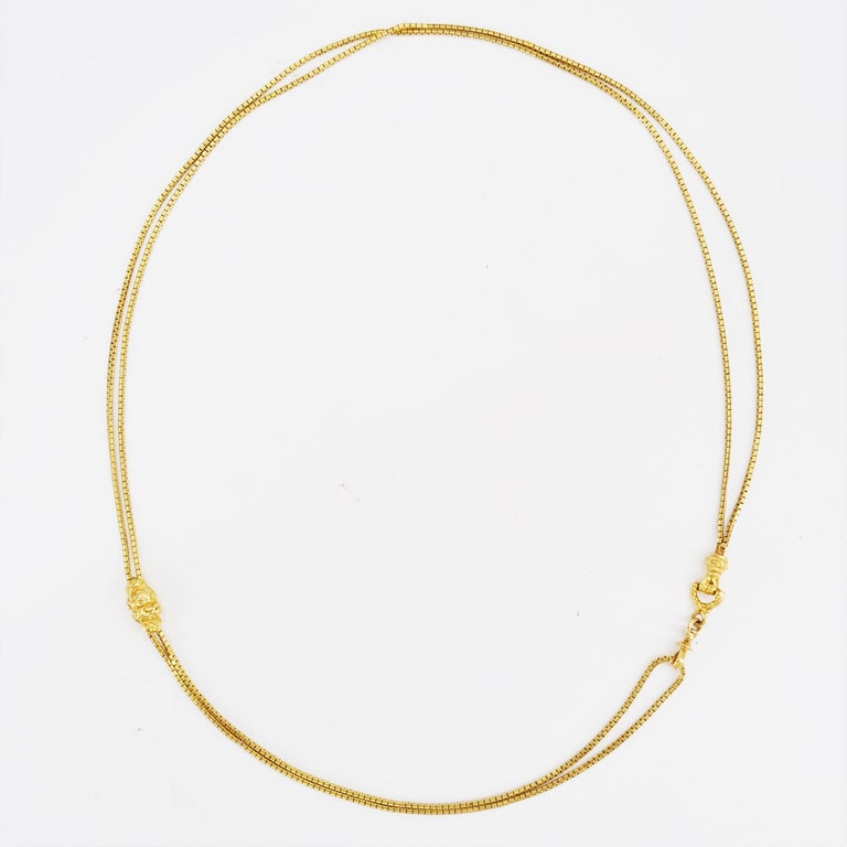 French, 19th Century, 18 Karat Yellow Gold Long Necklace 1