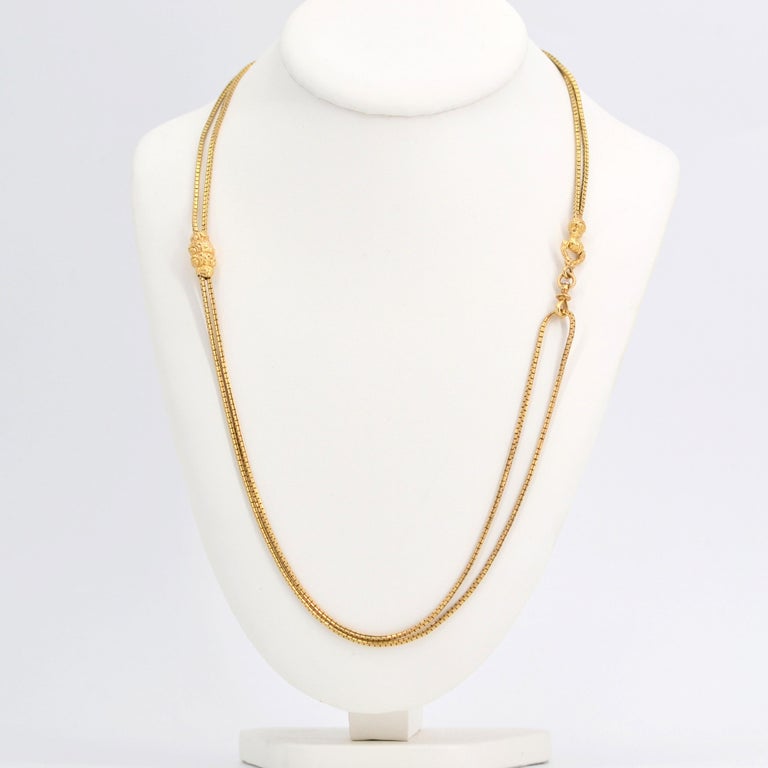 French, 19th Century, 18 Karat Yellow Gold Long Necklace 4