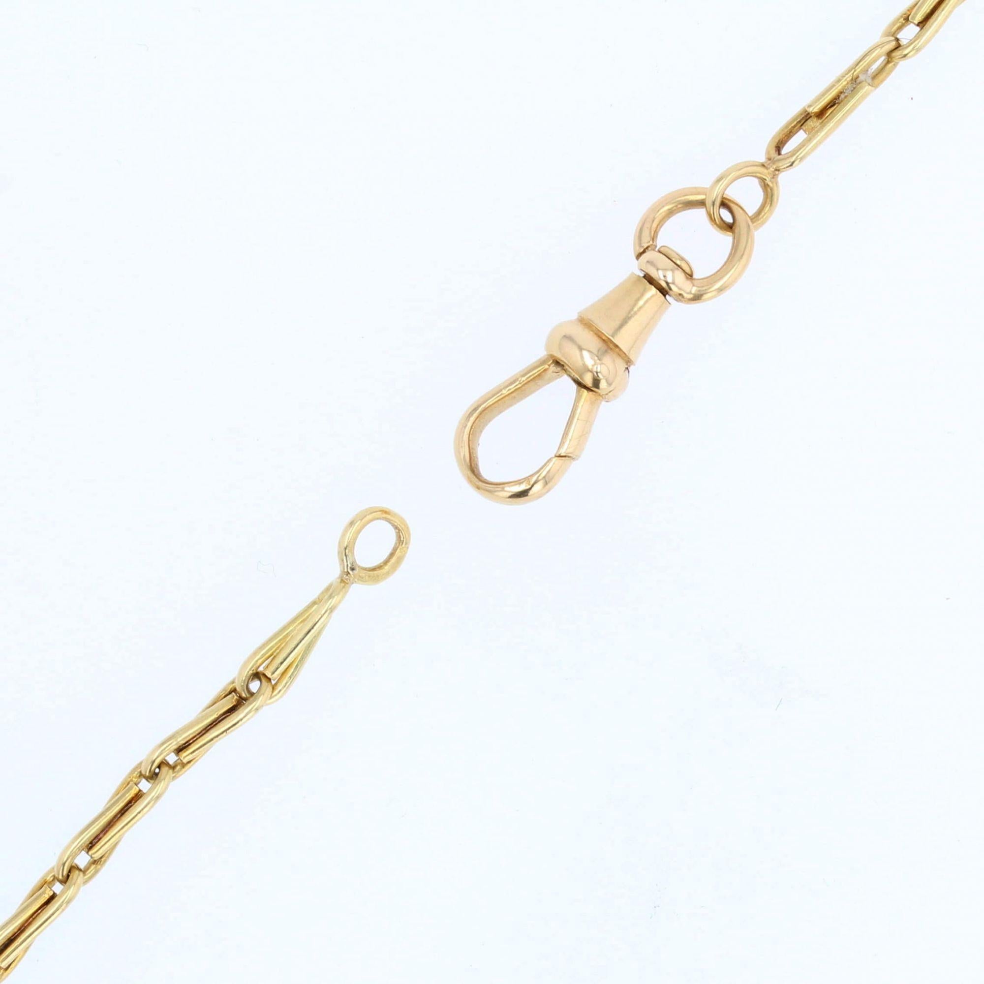 French 19th Century 18 Karat Yellow Gold Watch Chain 3