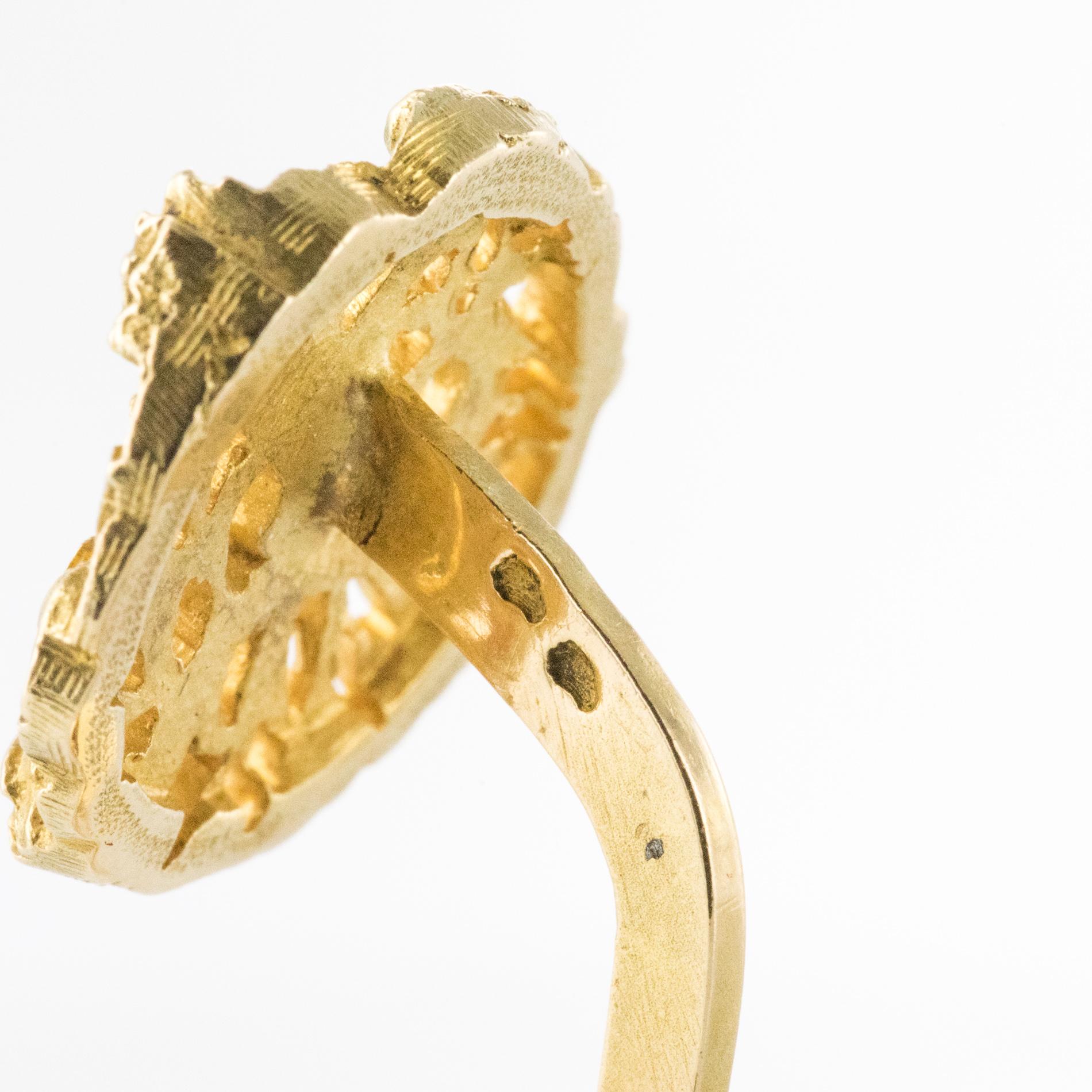 French 19th Century 18 Karat Yellow Gold Wedding Cufflinks For Sale 7