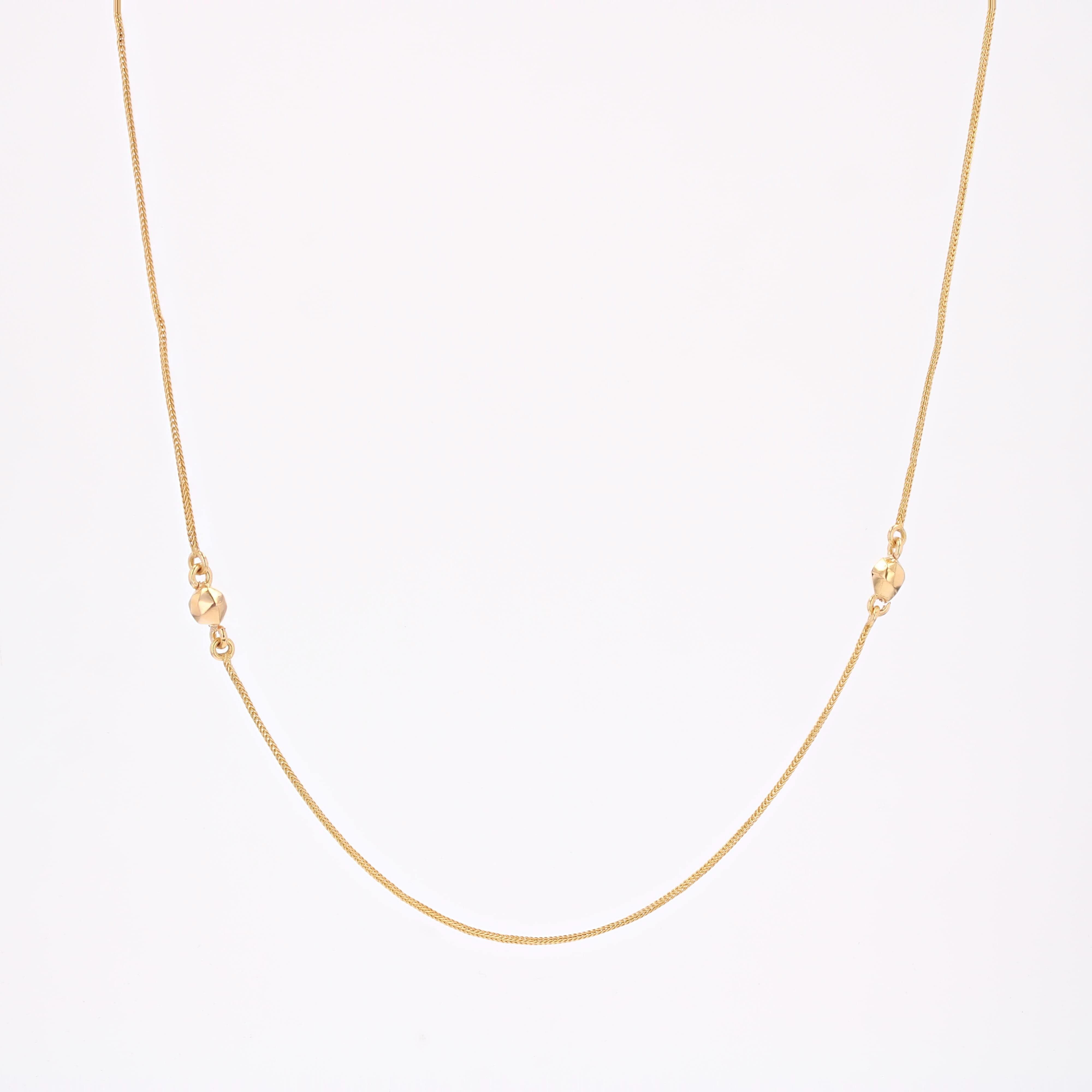 Collar largo de cadena francesa de oro rosa de 18 quilates del siglo XIX Napoleón III en venta