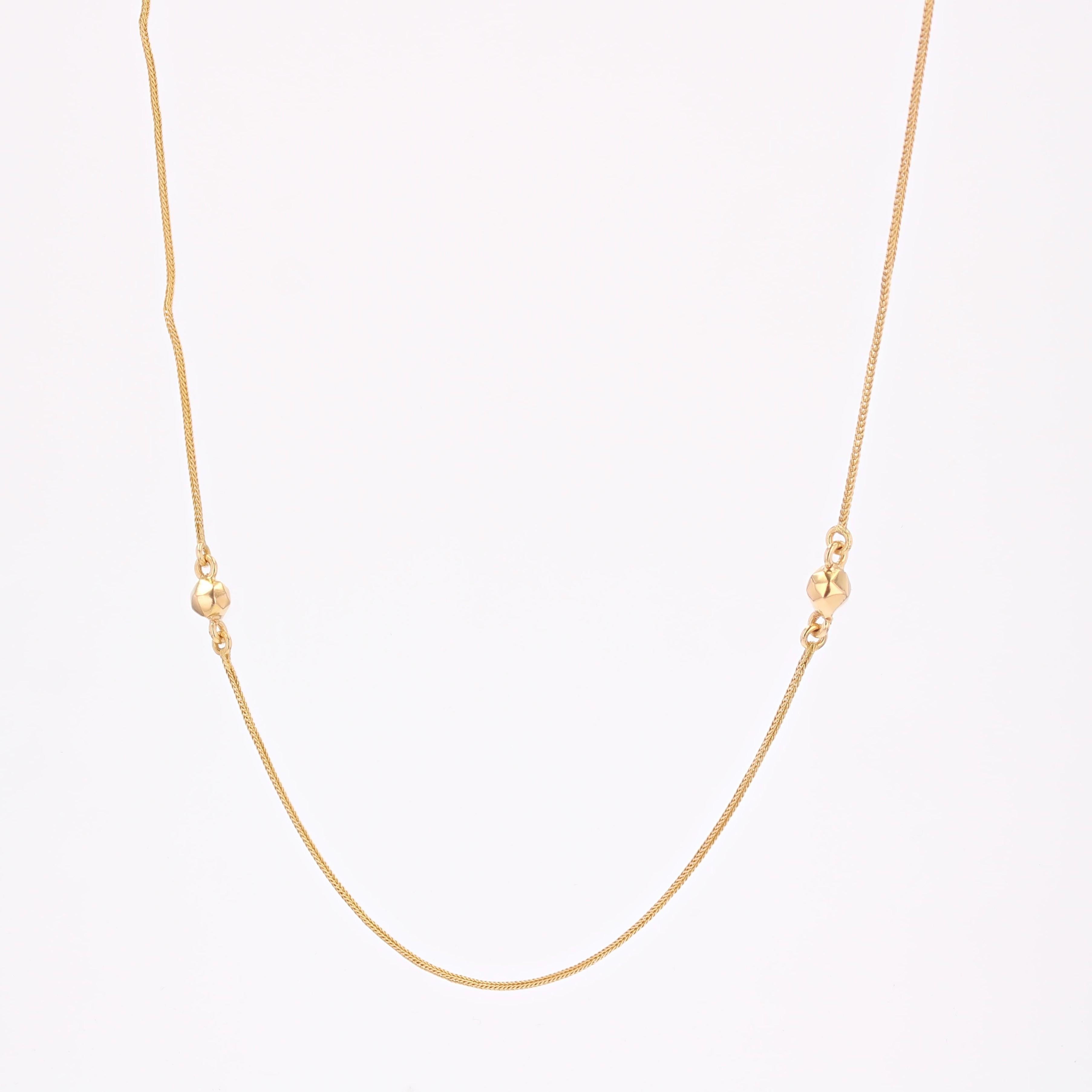 Collar largo de cadena francesa de oro rosa de 18 quilates del siglo XIX en Bueno estado para la venta en Poitiers, FR