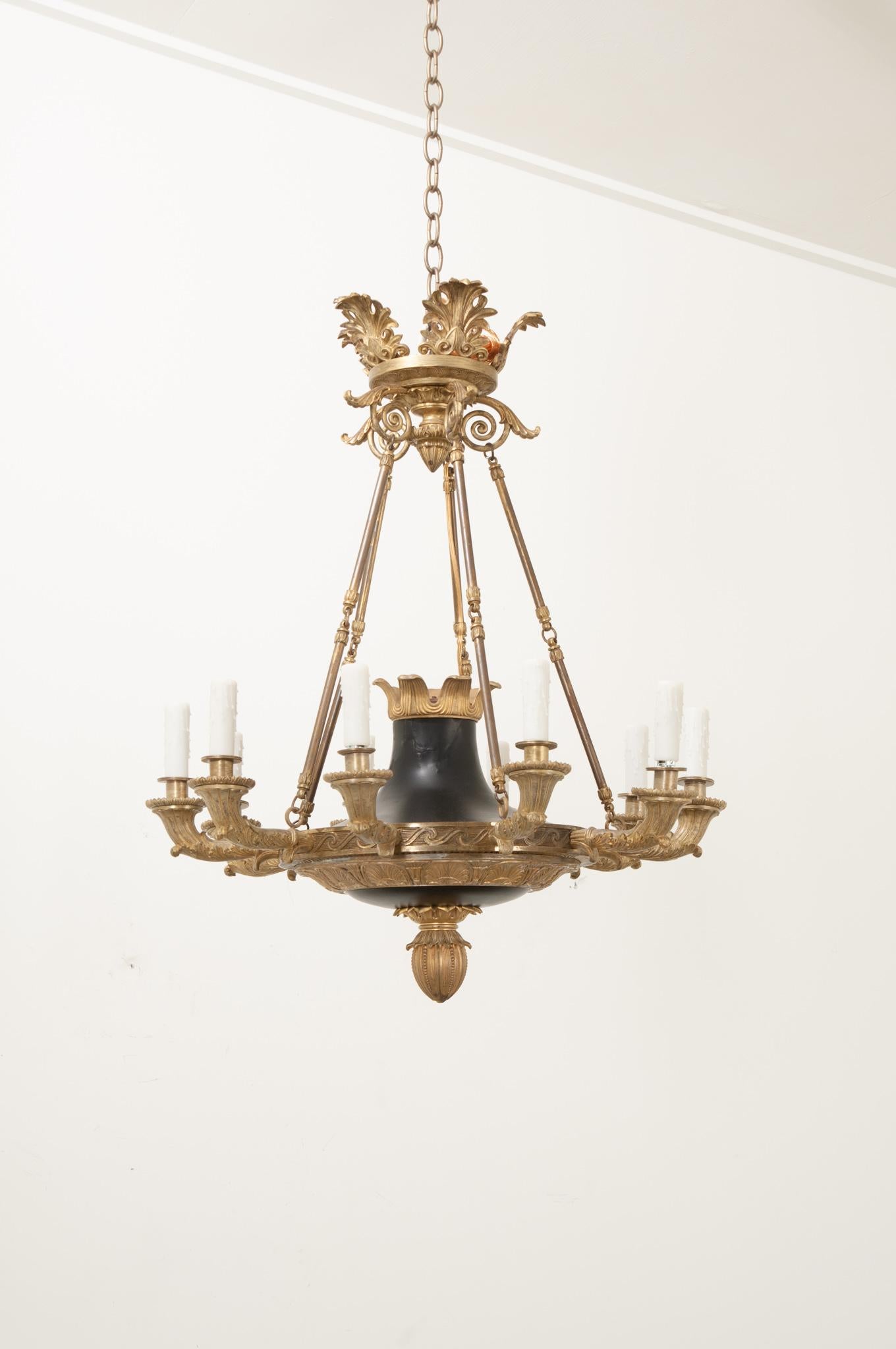Cast French 19th Century 1st Empire Chandelier For Sale