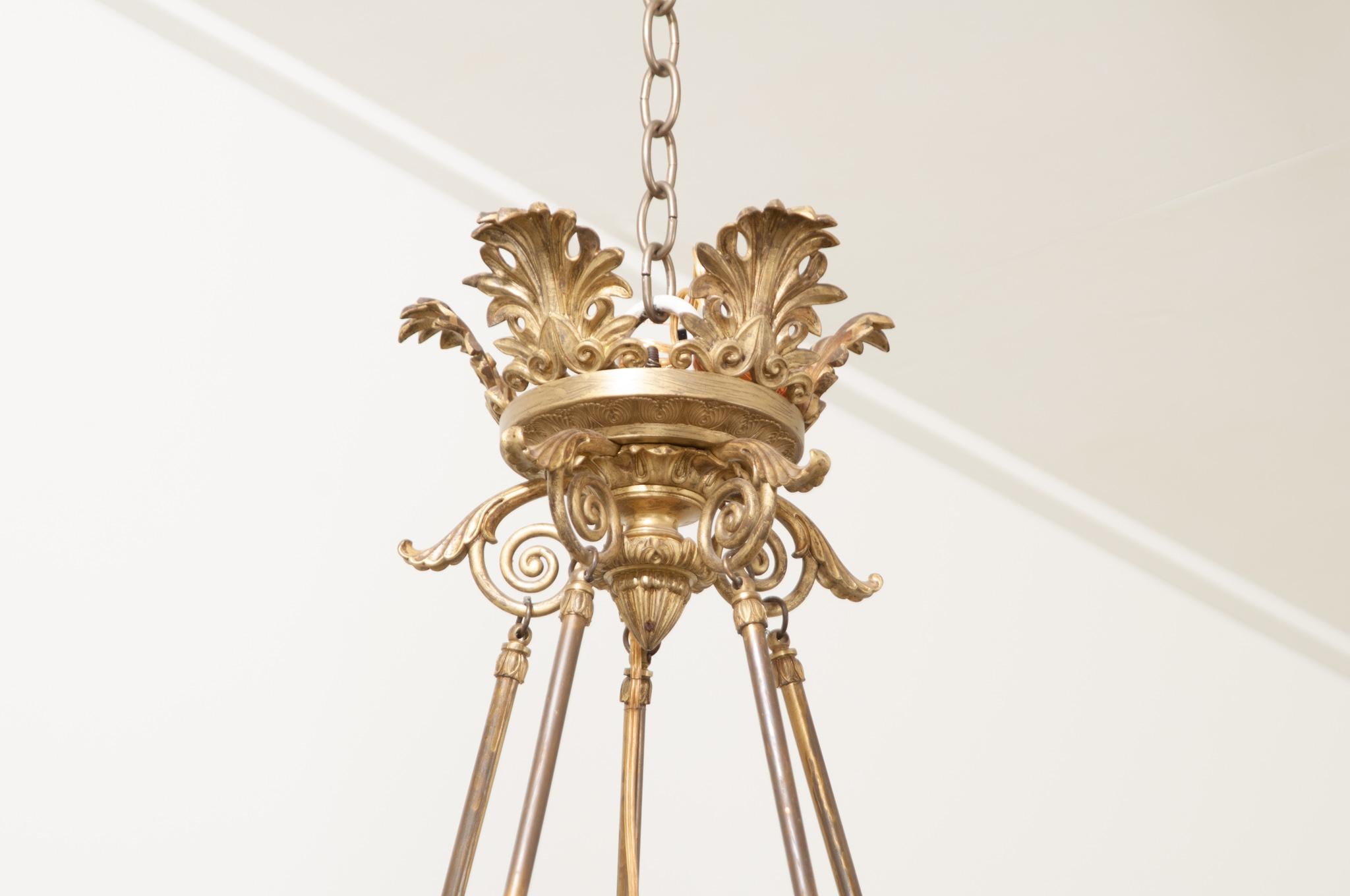 French 19th Century 1st Empire Chandelier In Good Condition For Sale In Baton Rouge, LA