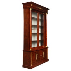 French 19th Century 1st Empire Crouch Mahogany and Fire Gilt Ormolu Cabinet