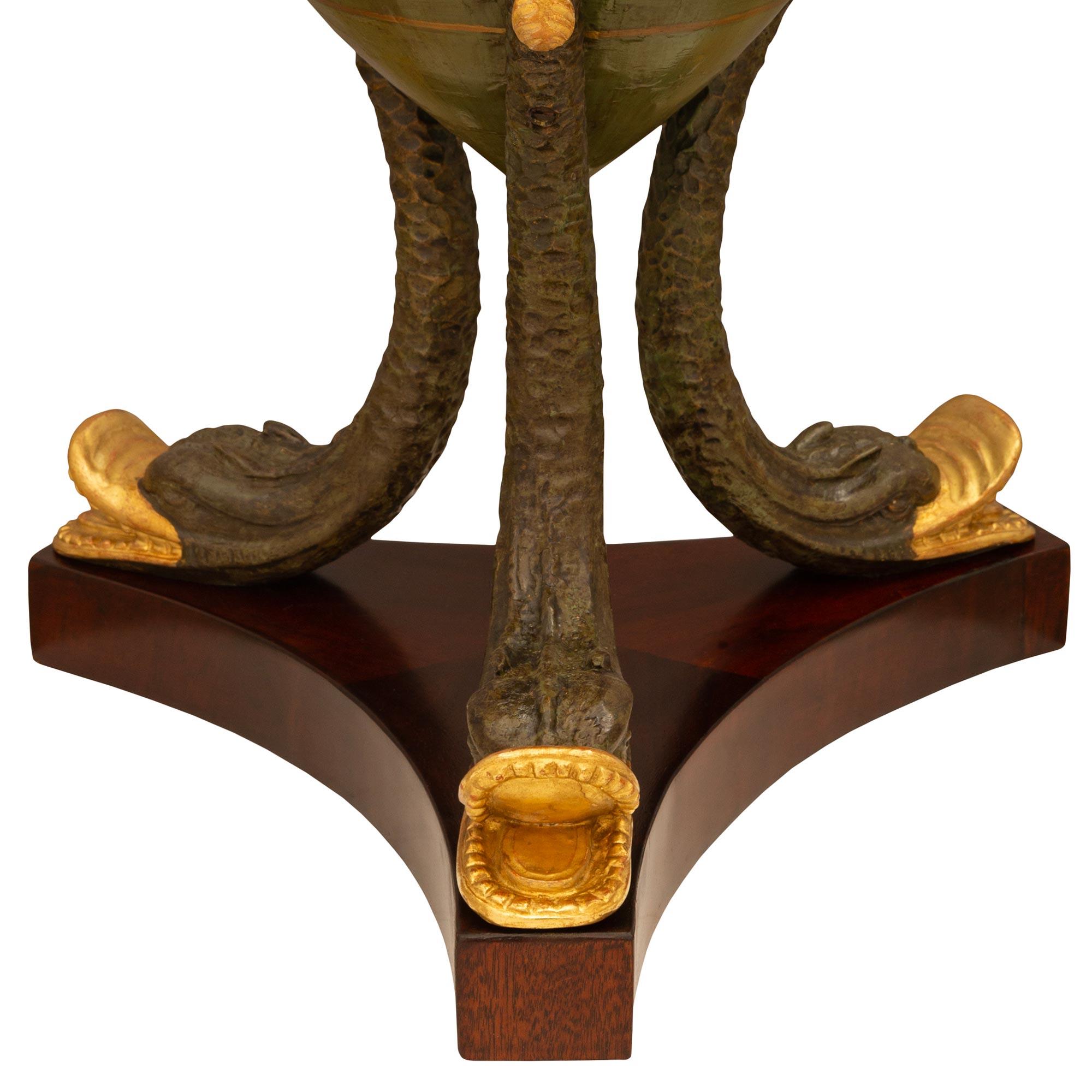 French 19th century 1st Empire Period Fruitwood, Mahogany, Brass, planter For Sale 1