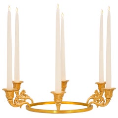 French 19th Century 1st Empire Period Ormolu Candelabra Centerpiece
