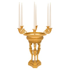 French 19th Century 1st Empire Period Ormolu Candelabra Centerpiece