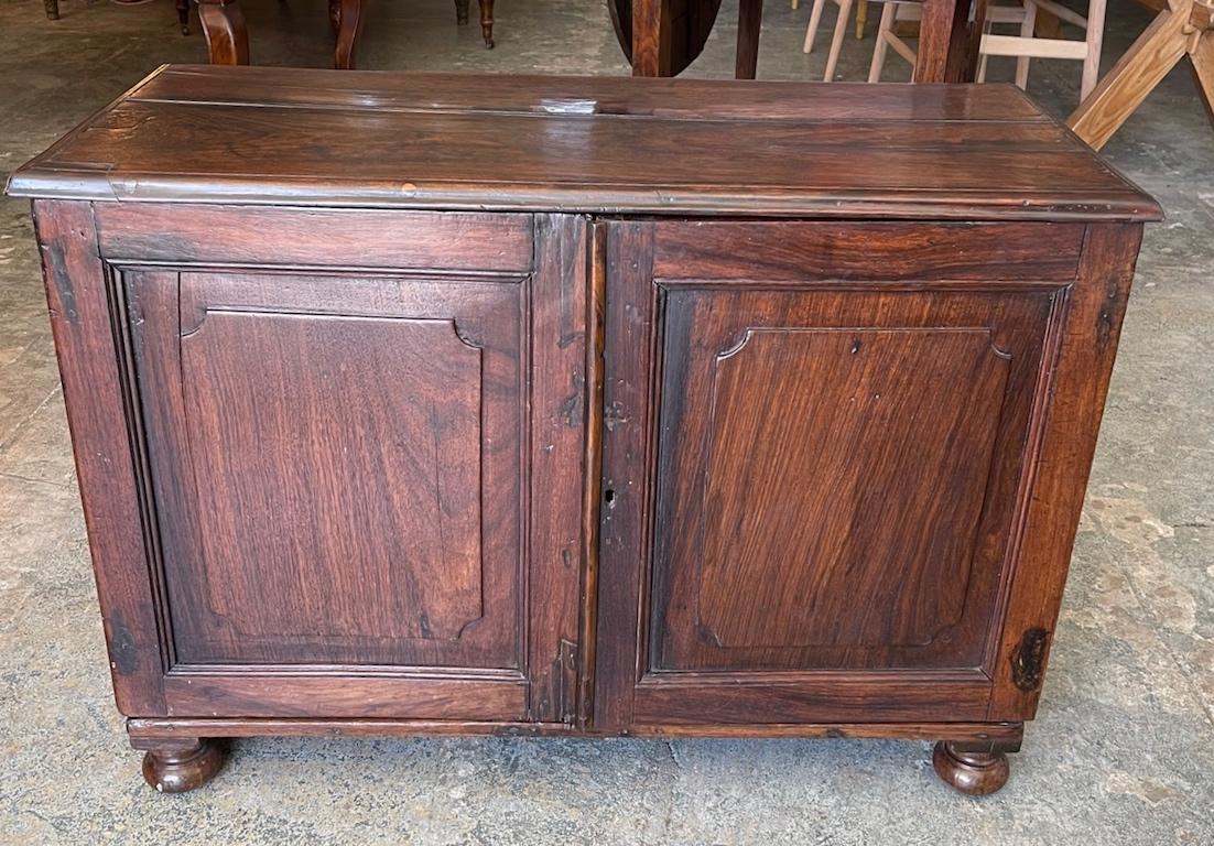 French 19th Century 2 Door Walnut Buffet In Distressed Condition For Sale In Santa Monica, CA