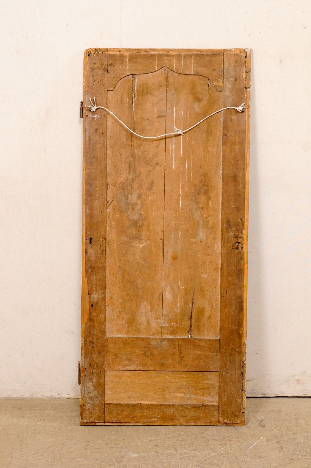 French, 19th Century, Trompe L'oeil Door, Painted in Hunting Motif For Sale 6