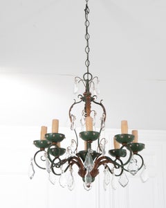 French 19th Century Eight Light Tole Chandelier