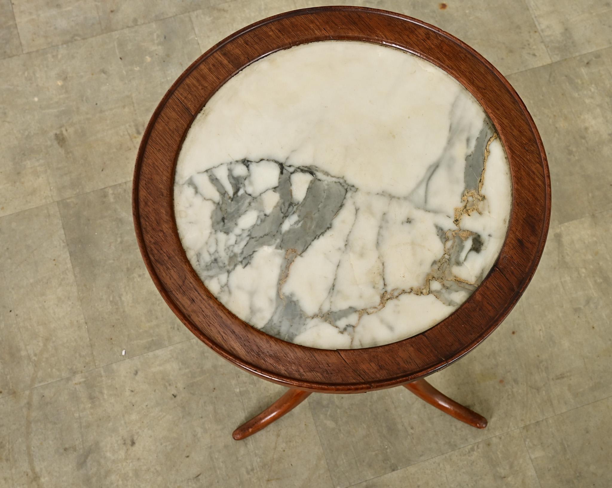 Carved French 19th Century Adjustable Gueridon Table