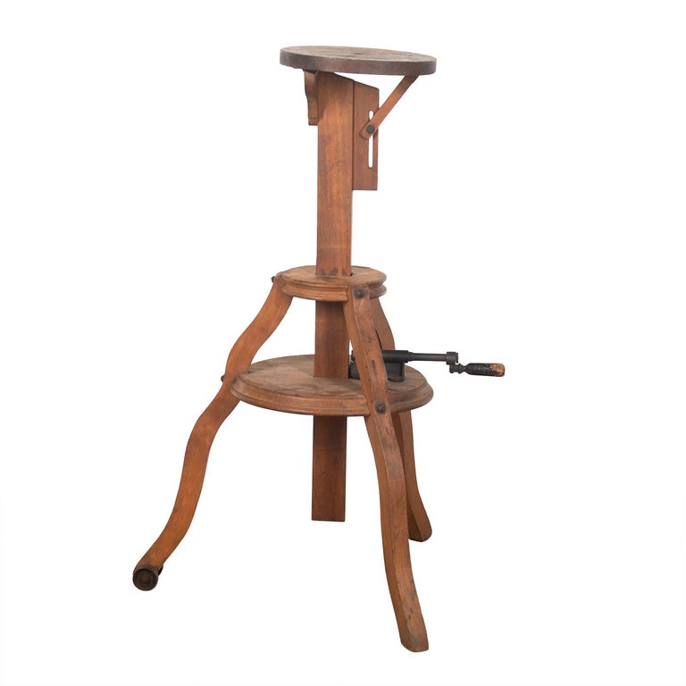 French 19th Century Adjustable Sculpture Stand For Sale at 1stDibs