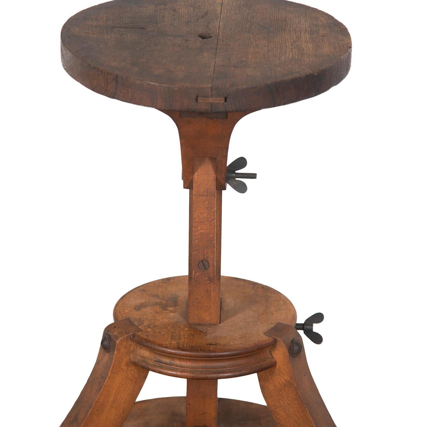 Wood French 19th Century Adjustable Sculpture Stand For Sale