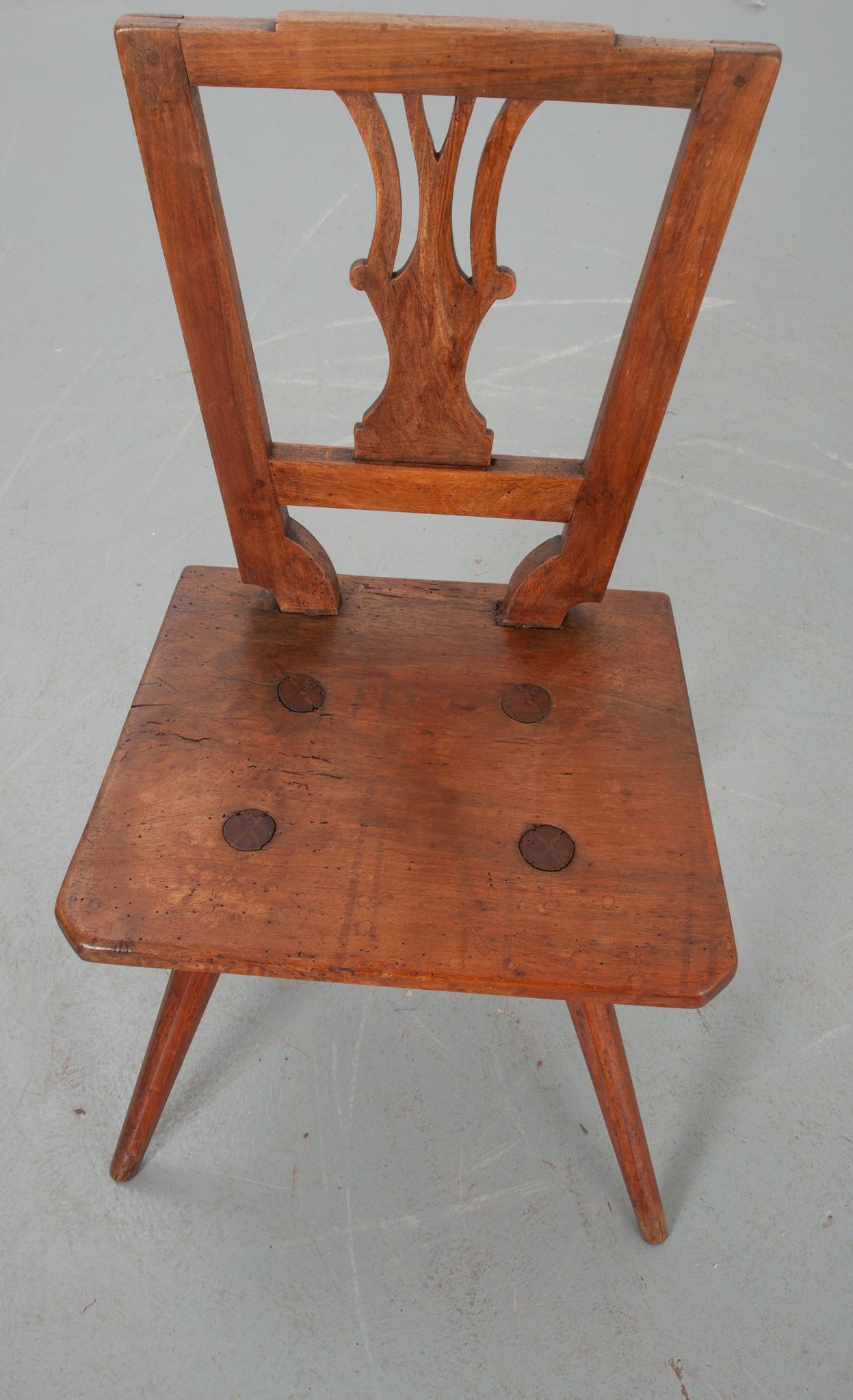Carved French 19th Century Alsatian Chair