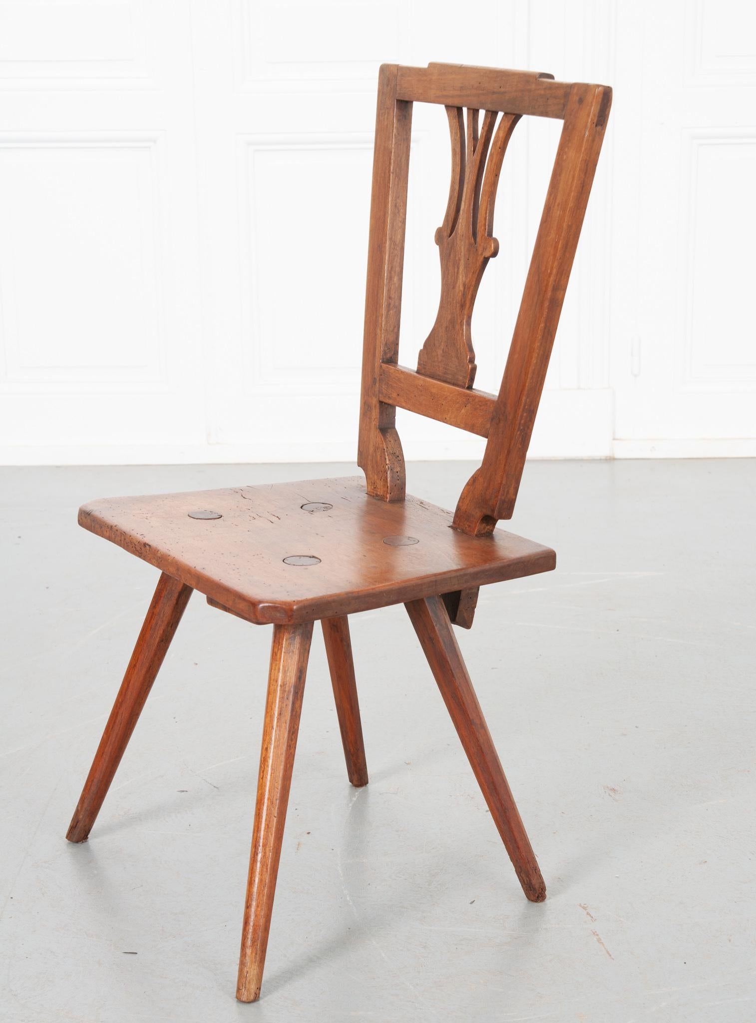 Wood French 19th Century Alsatian Chair