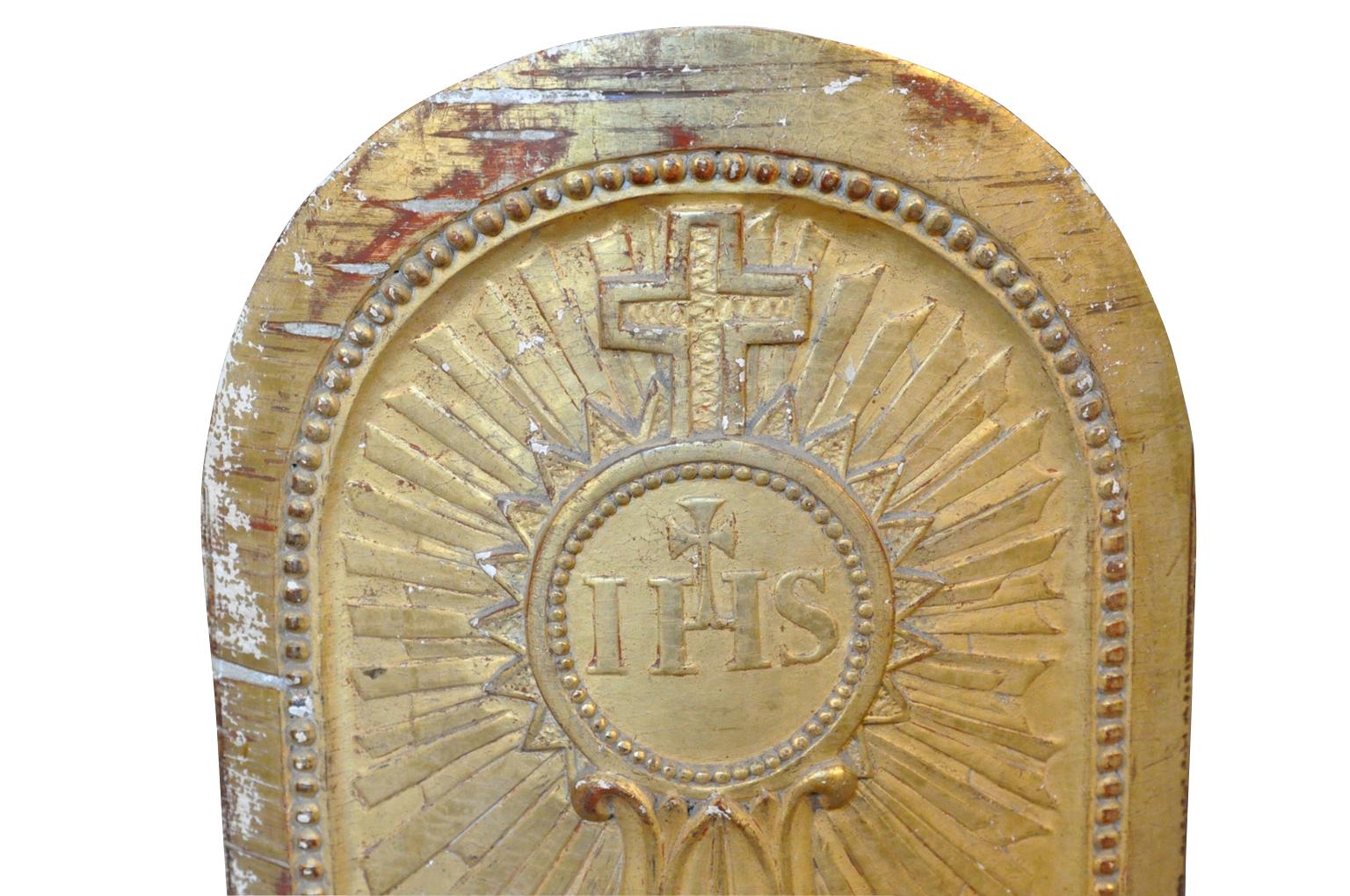 Giltwood French 19th Century Altar Fragment