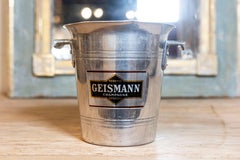French 19th Century Aluminum Champagne Bucket with Geismann Epernay Label
