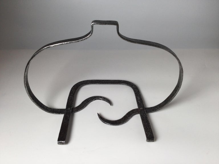 French 19th Century Antique Iron Fireplace Trivet For Sale at 1stDibs