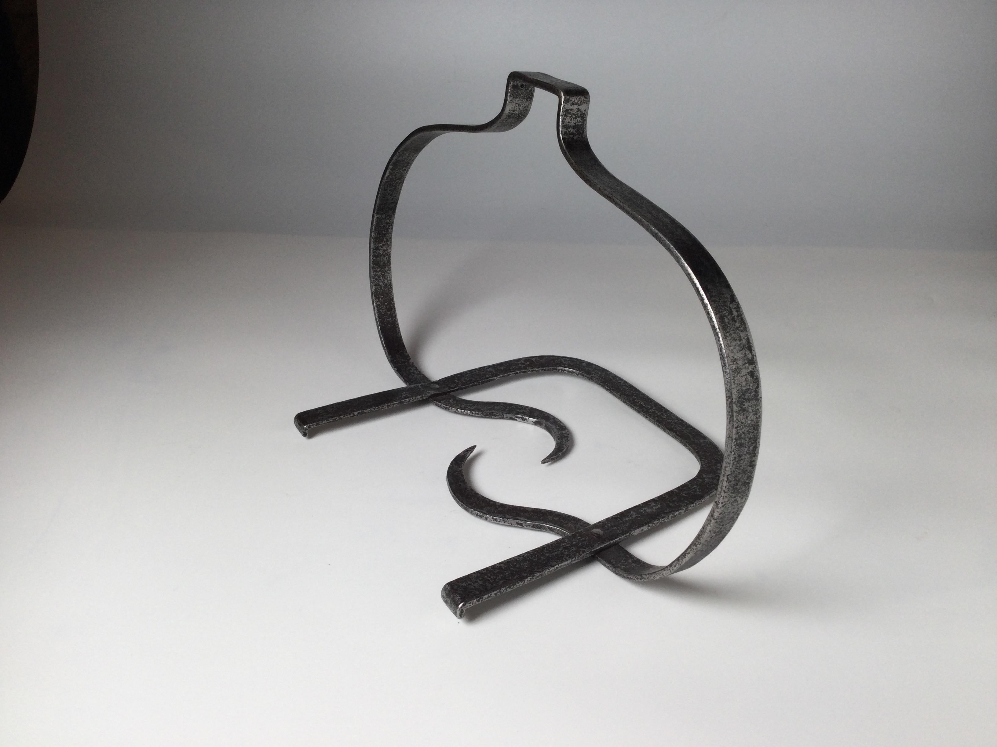 French 19th Century Antique Iron Fireplace Trivet In Good Condition For Sale In Lambertville, NJ