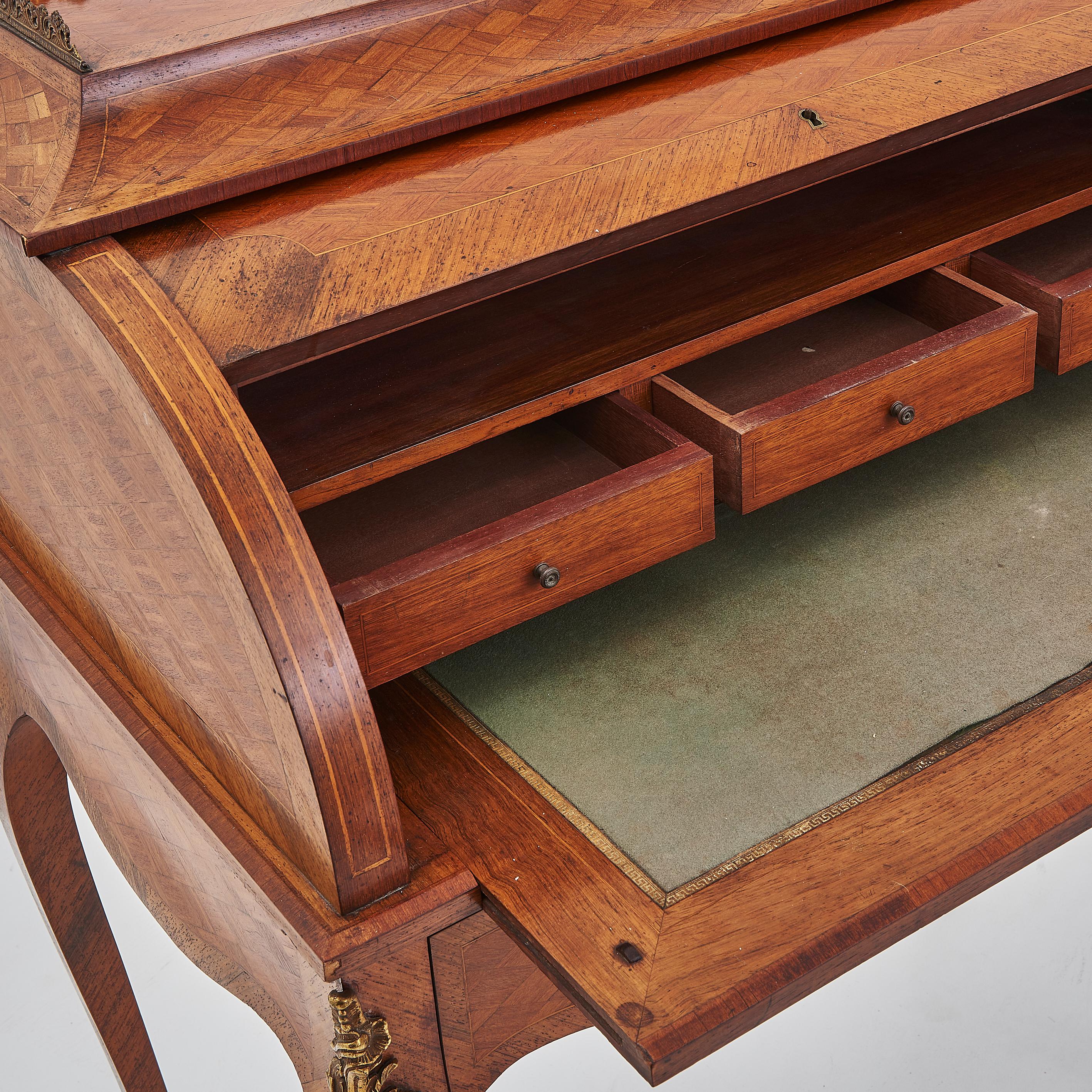 French 19th Century Antique Satinwood Bureau / Desk For Sale 4