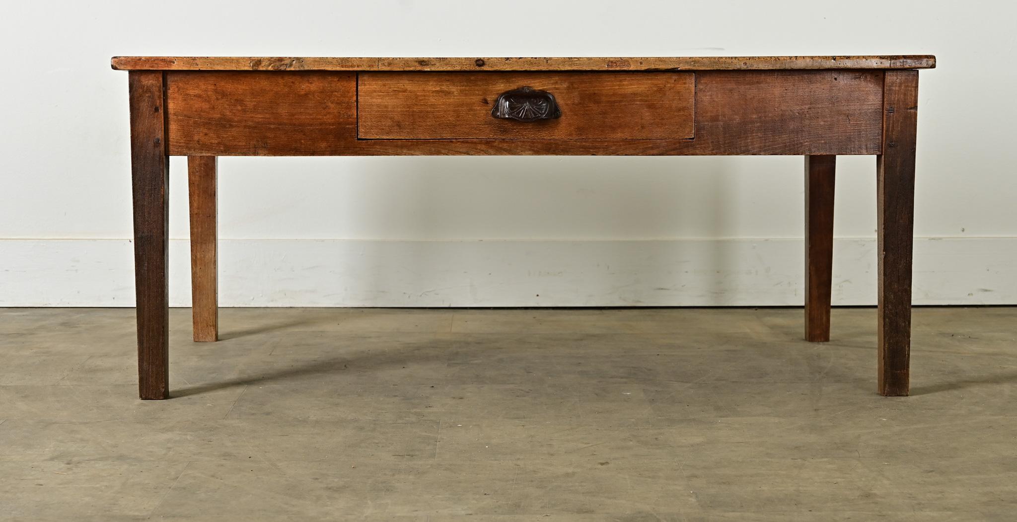 Primitive French 19th Century Applewood Coffee Table