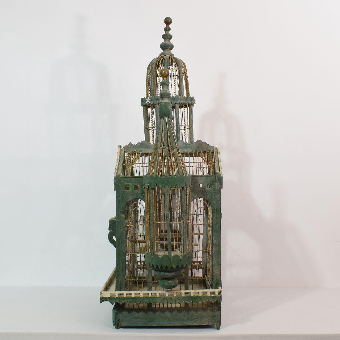 Wood French 19th Century Architectural Birdcage