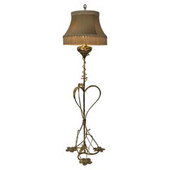 French 19th Century Art Nouveau Bronze Floor Lamp