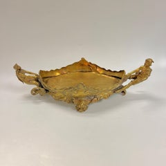French 19th Century Art Nouveau Figural Gilt Metal Centerpiece