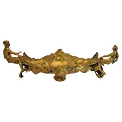 French 19th Century Art Nouveau Figural Gilt Metal Centerpiece