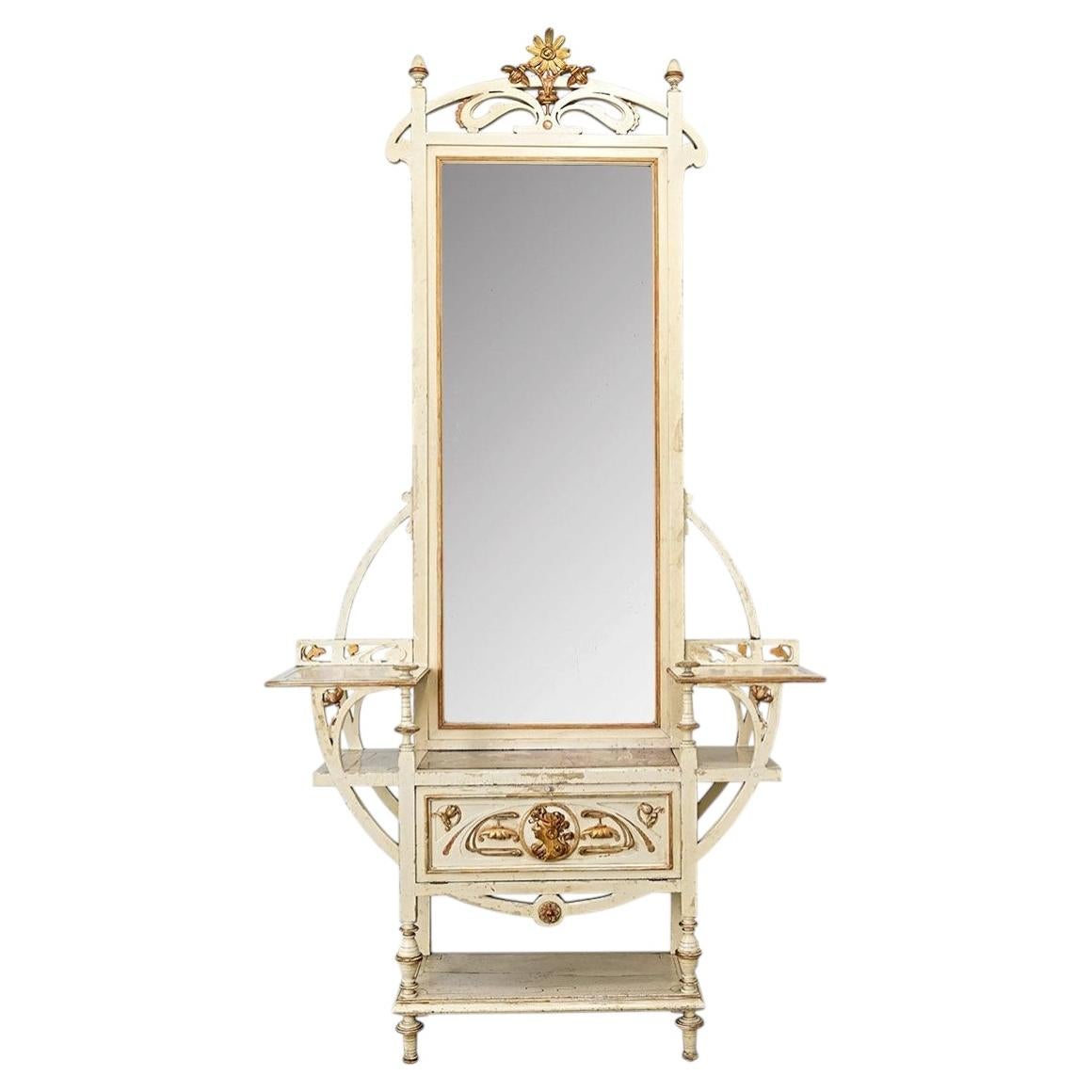 French 19th Century Art Nouveau Hall Tree For Sale