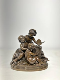 French 19th Century Art Scholar Statue
