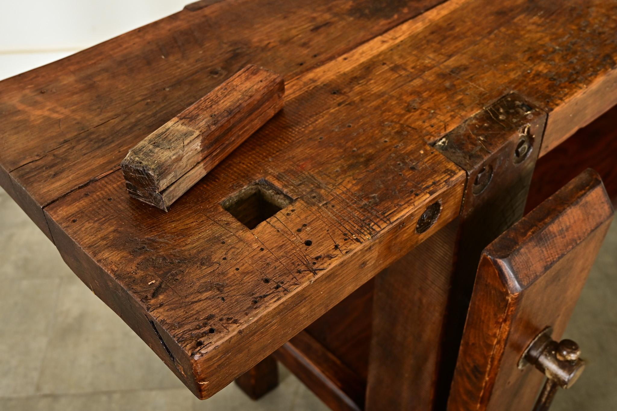 Banco de trabajo artesano francés del siglo XIX 5