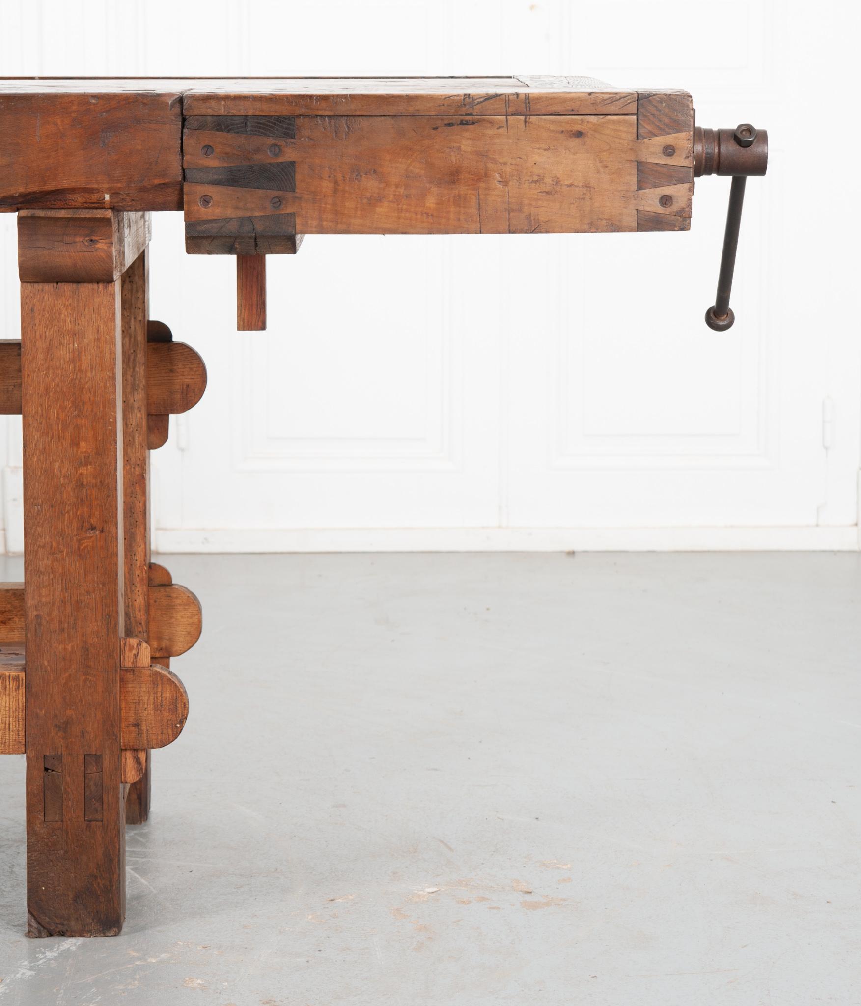 Hand-Crafted French 19th Century Artisans Workbench
