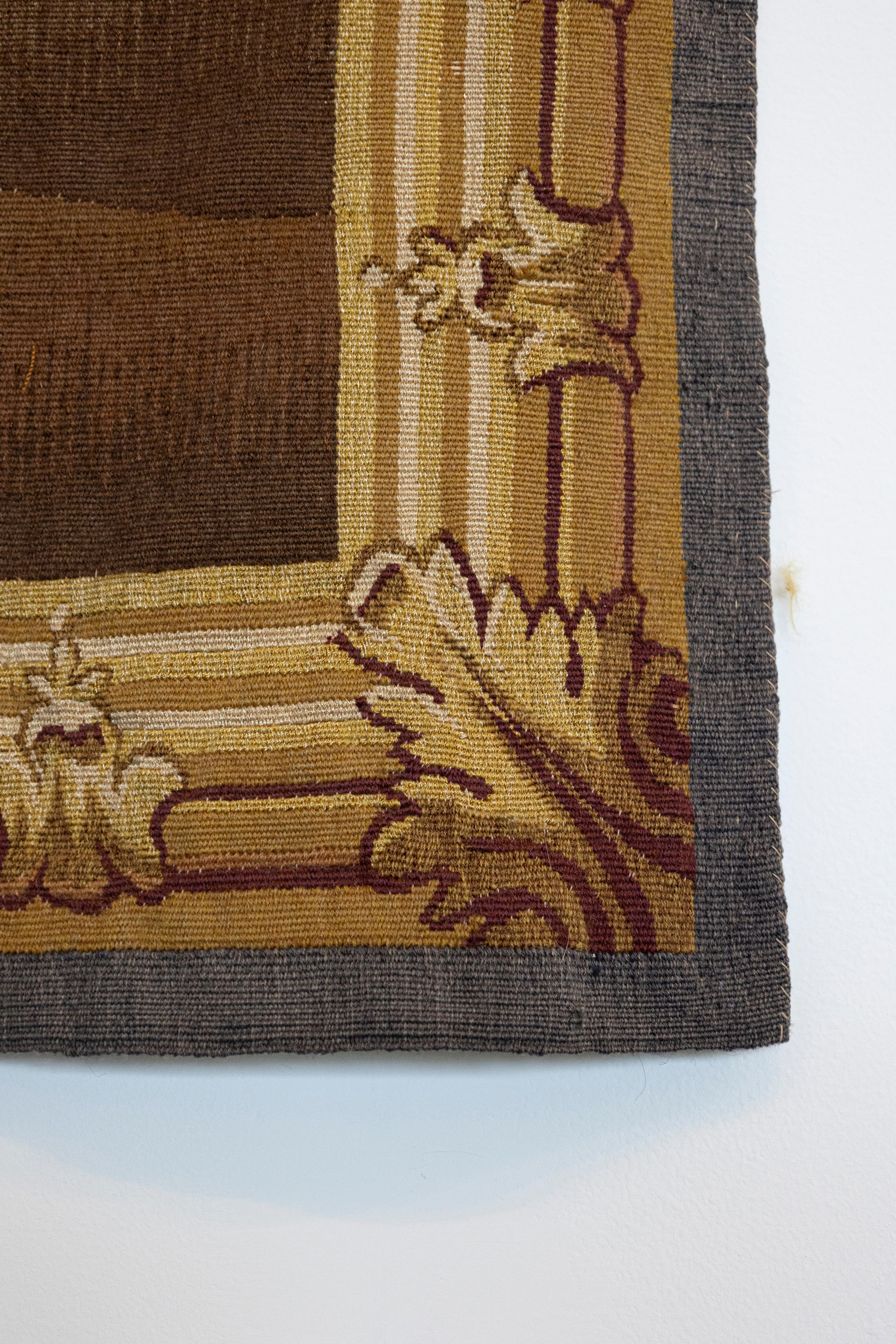 Tapiz de Aubusson francés del siglo XIX que representa un animado ramo de flores en Bueno estado para la venta en Atlanta, GA