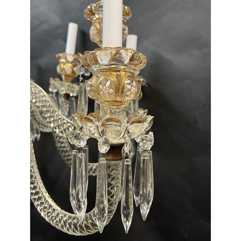 French 19th Century Baccarat 12-Light Chandelier For Sale 7
