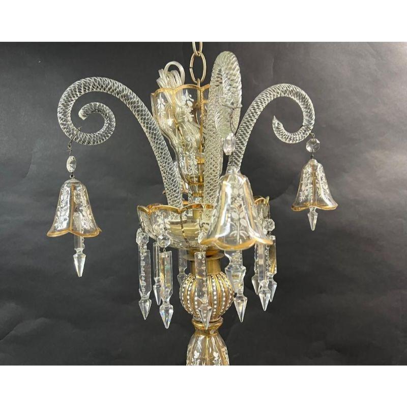 French 19th Century Baccarat 12-Light Chandelier In Good Condition For Sale In Los Angeles, CA