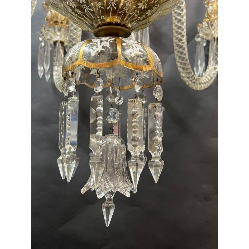 Lustre à 12 éclairages de Baccarat du 19ème siècle français en vente 1