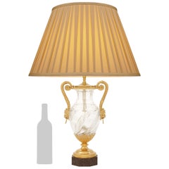 French 19th century Baccarat Crystal and Ormolu lamp