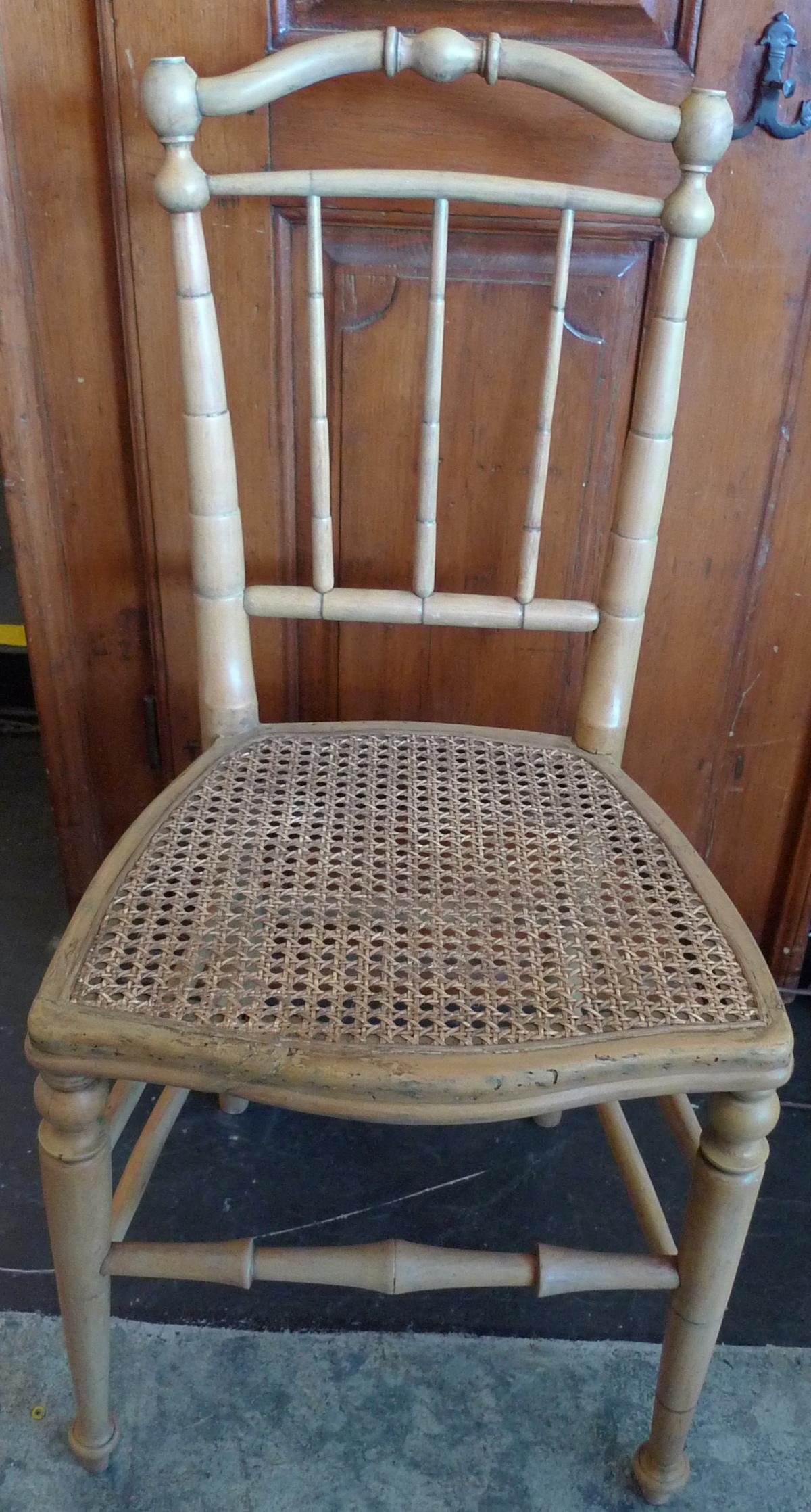 French 19th Century Bamboo and Cane Side Chair 7