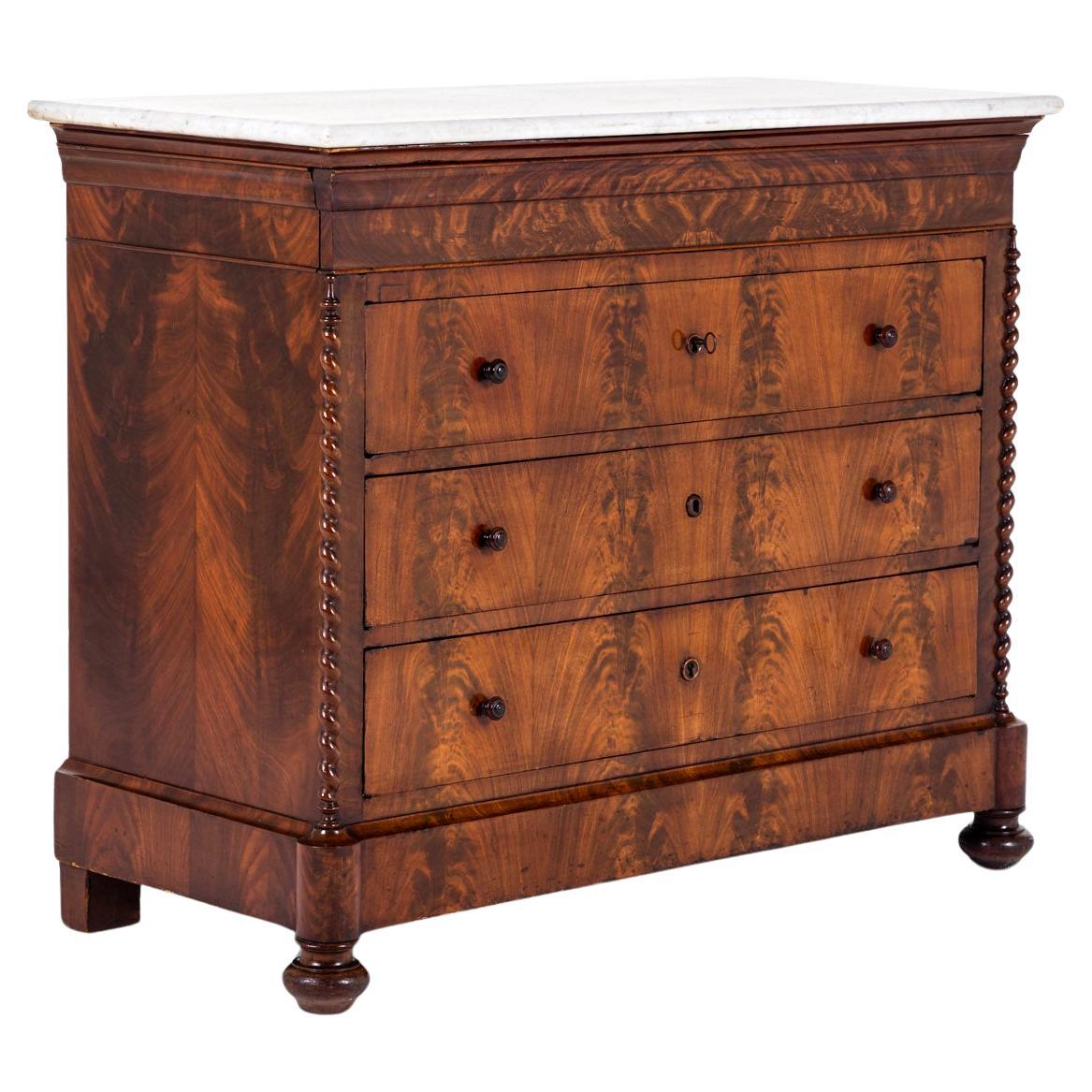 French 19th Century Barley Twist Commode For Sale