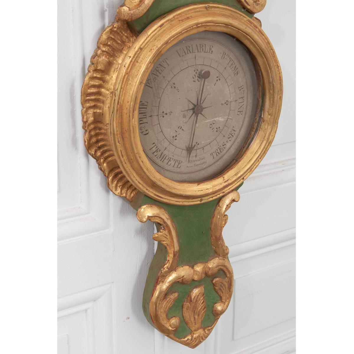 Gilt French 19th Century Barometer For Sale