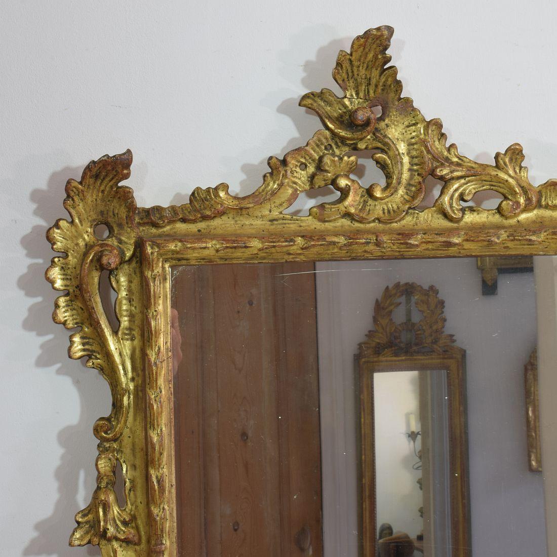 Wood French, 19th Century Baroque Style Giltwood Mirror