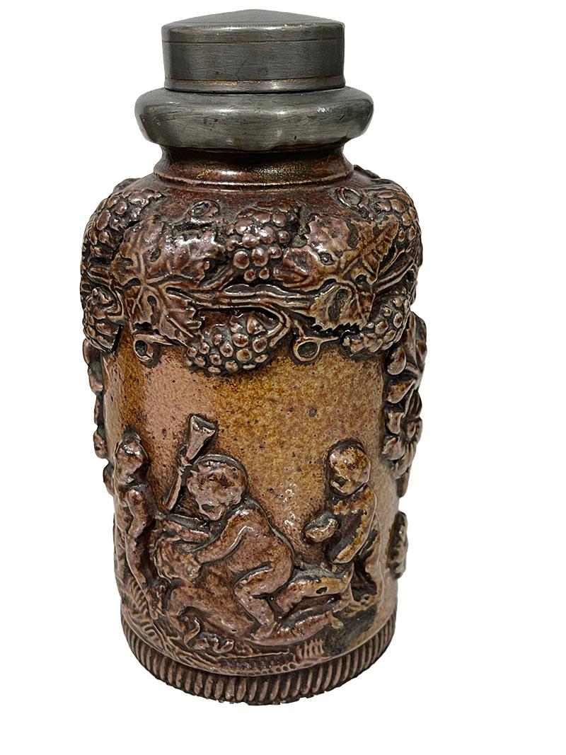 19th Century French 19th century Beauvais tobacco stoneware For Sale