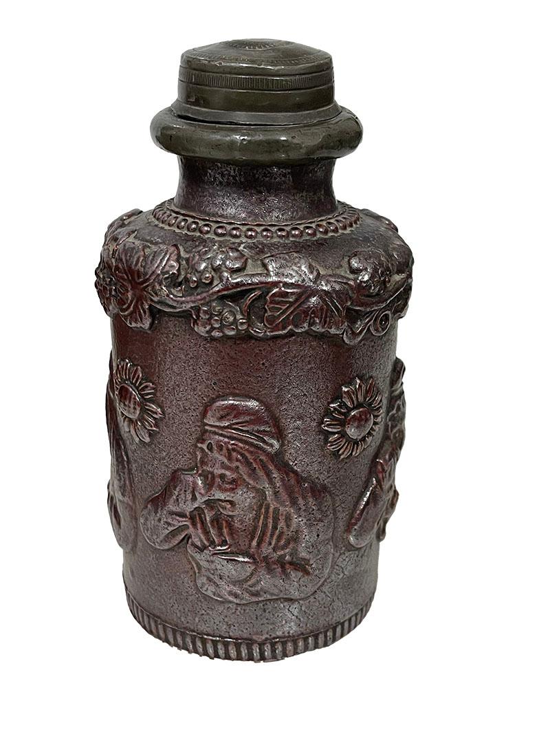 Pottery French 19th century Beauvais tobacco stoneware For Sale