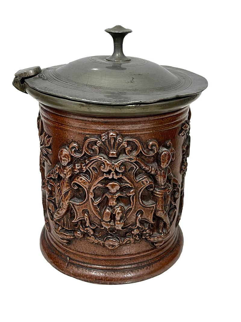 French 19th century Beauvais tobacco stoneware For Sale 3